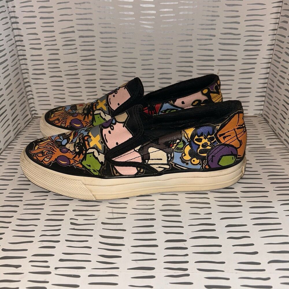 Converse All Star Cartoon Low slip on shoes 100143R Women's‎ 7.5 Mens 6 - Picture 2 of 9